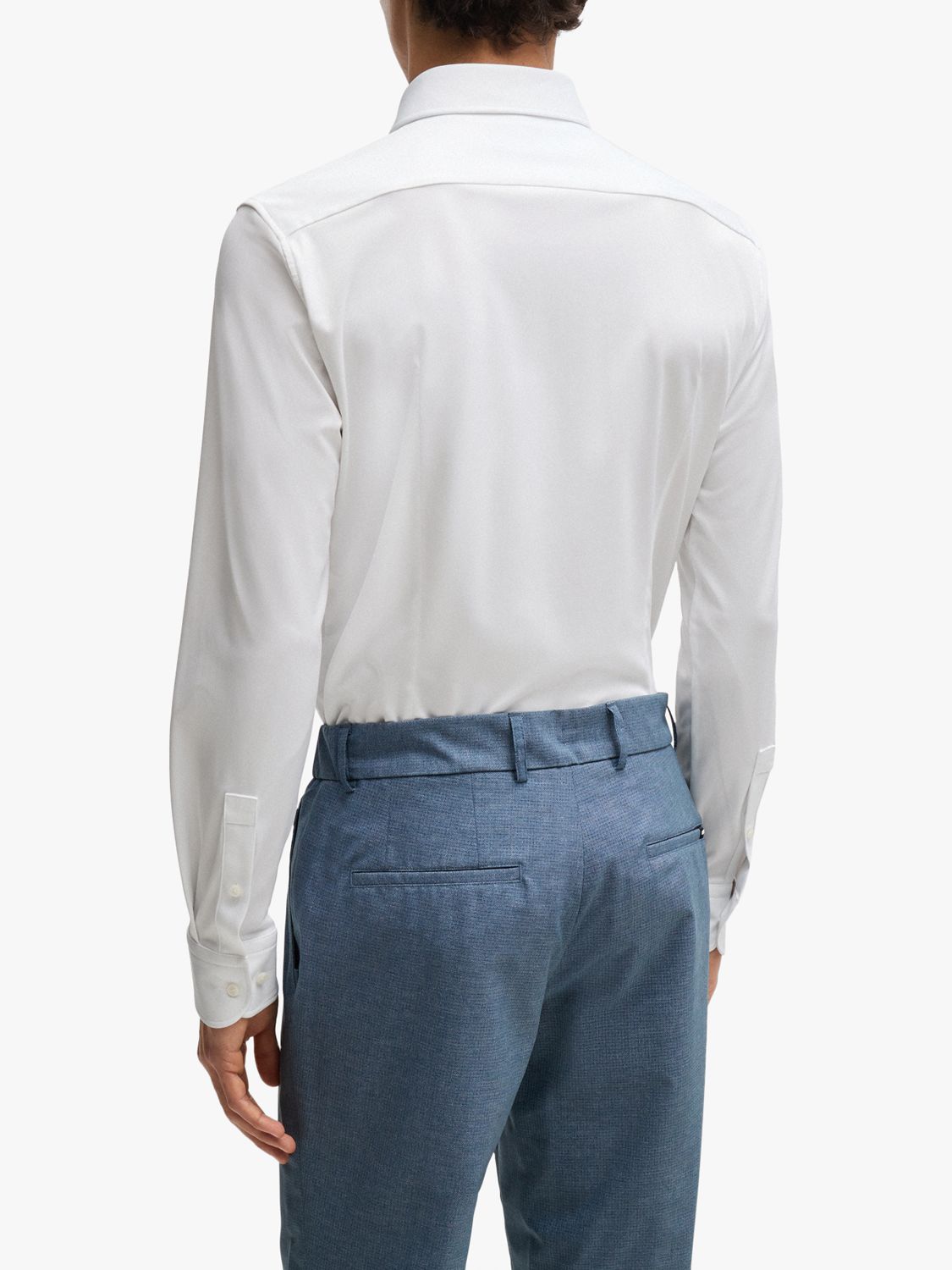 Buy BOSS P-Hank Long Sleeve Shirt, White Online at johnlewis.com
