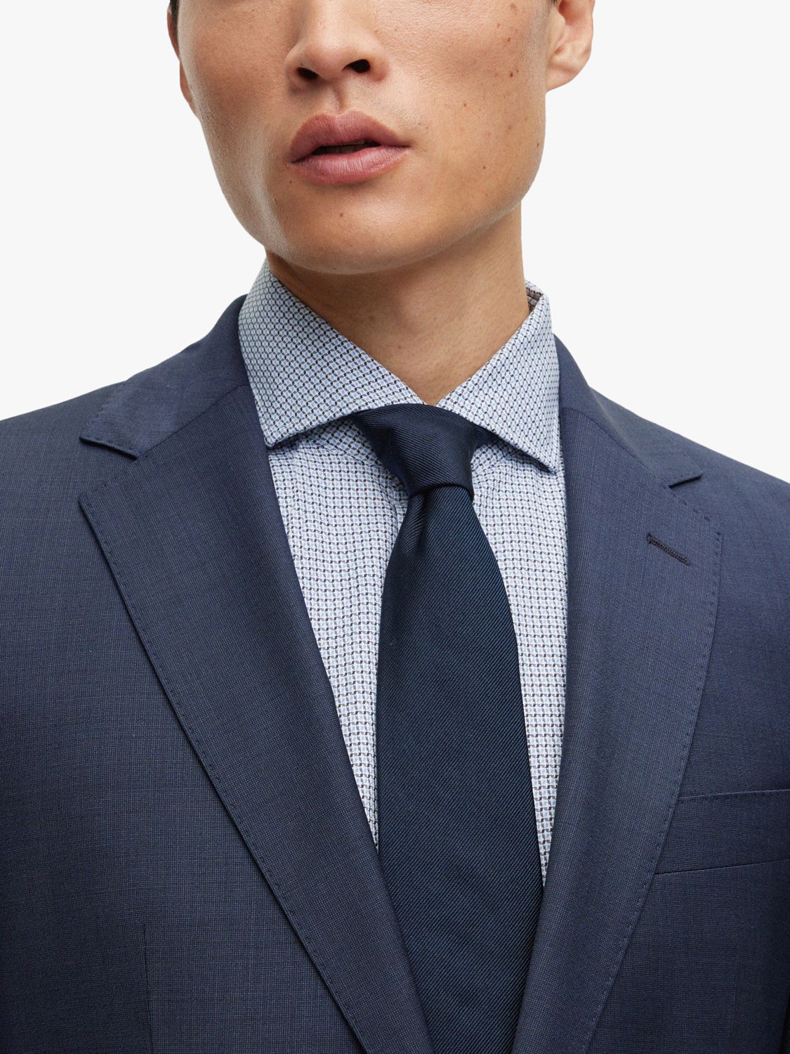 BOSS H-Jeckson Regular Fit Suit Jacket, Dark Blue at John Lewis & Partners