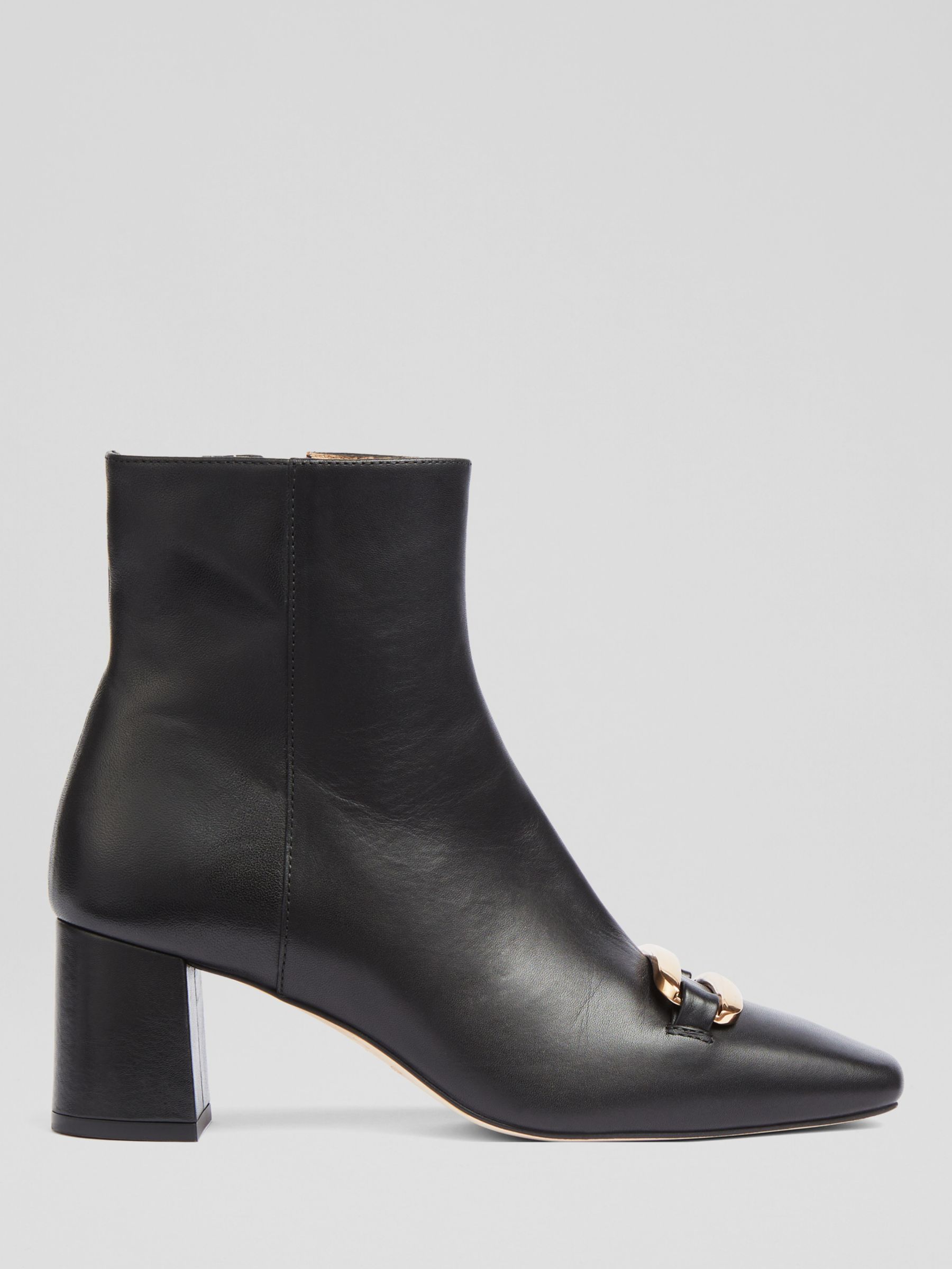 L.K.Bennett Novella Smooth Leather Ankle Boots at John Lewis & Partners