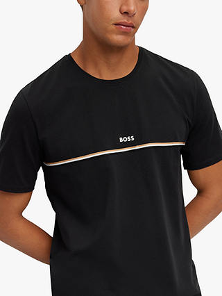 BOSS Unique Corporate Stripe T-Shirt, Black