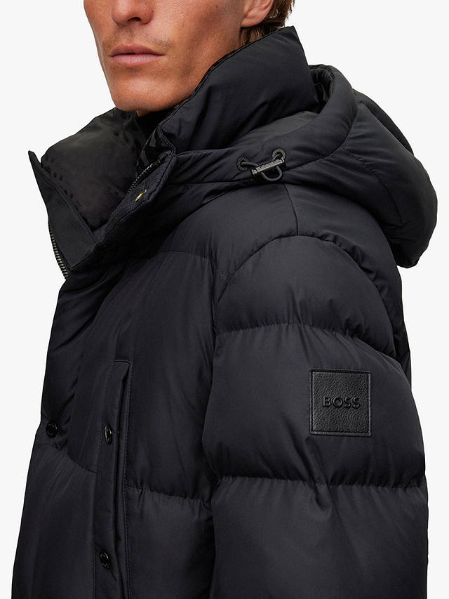 BOSS Condolo Water Repellent Padded Hood Jacket, Black