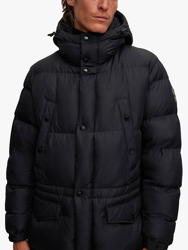 BOSS Condolo Water Repellent Padded Hood Jacket, Black