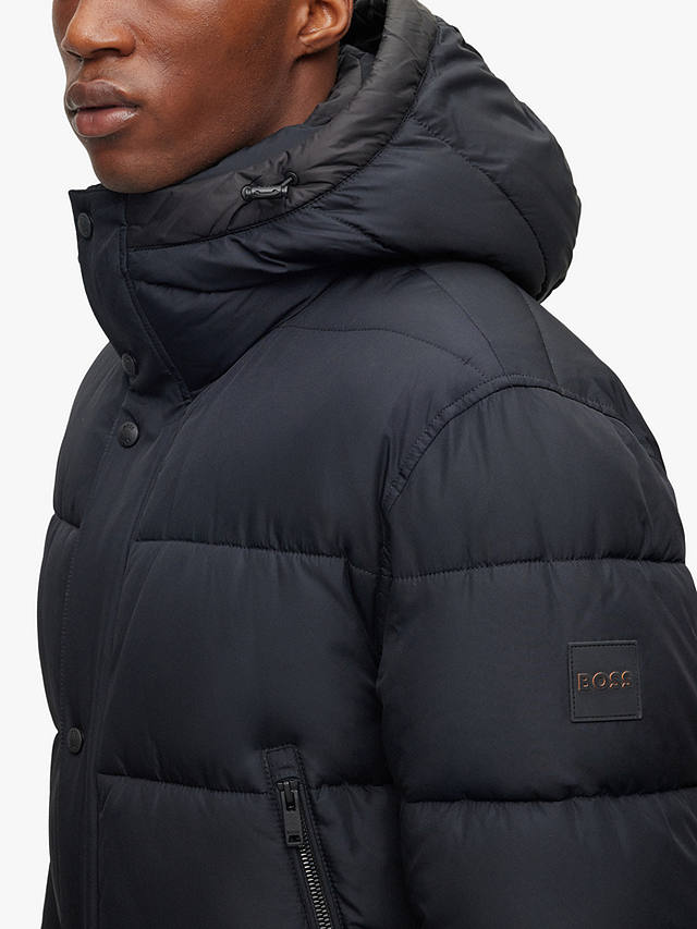 BOSS Omaris Hooded Puffer Jacket, Black
