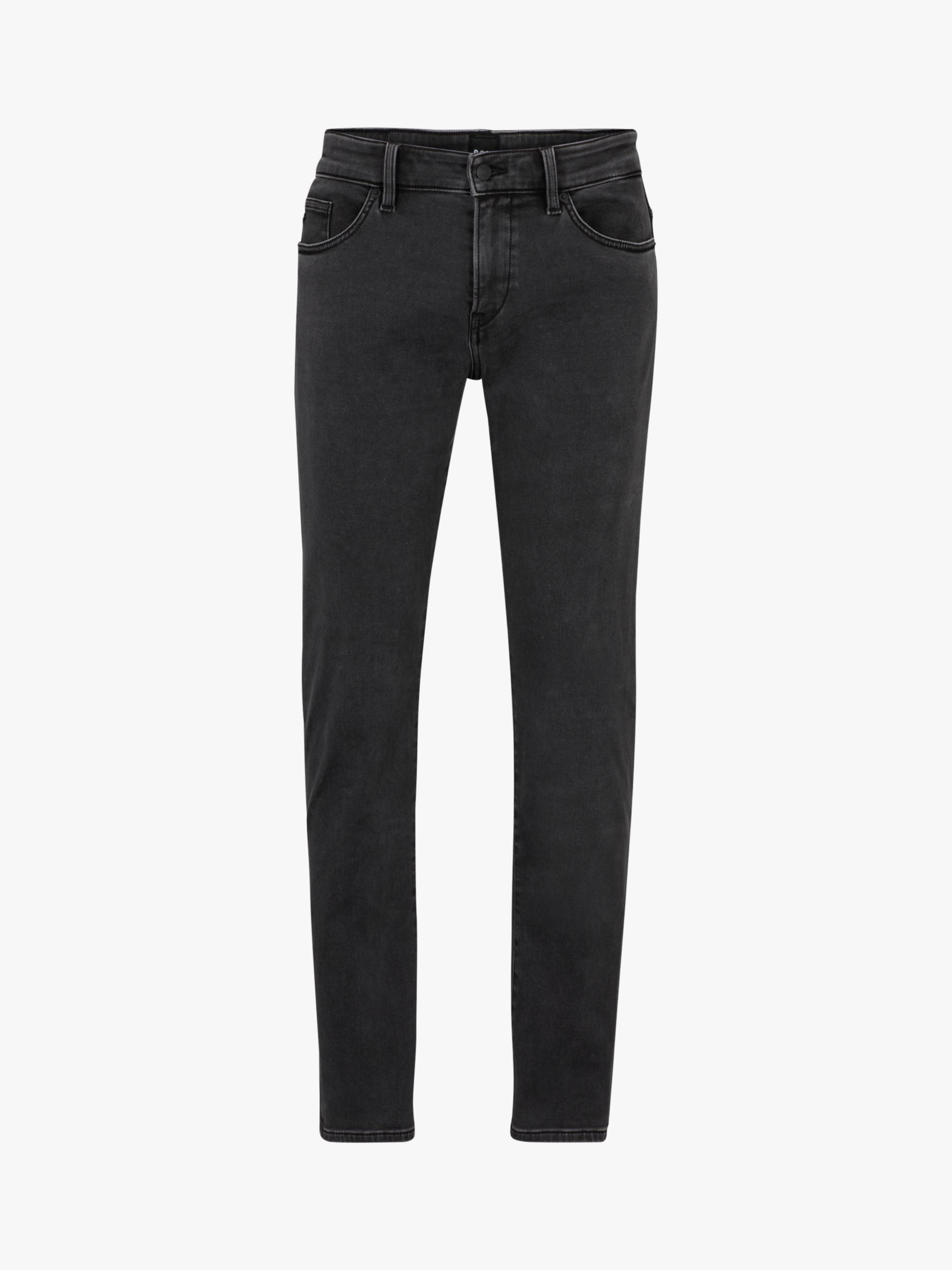 BOSS Delaware Slim Fit Jeans, Silver at John Lewis & Partners