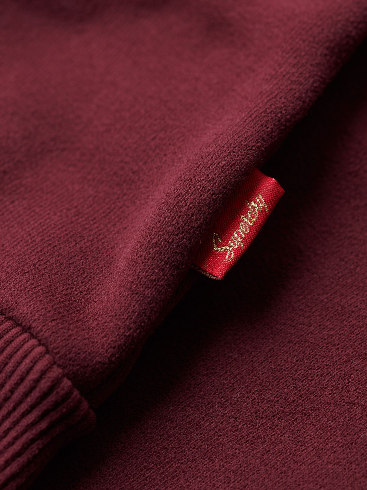 Superdry Archive Script Graphic Hoodie, Port Red at John Lewis & Partners