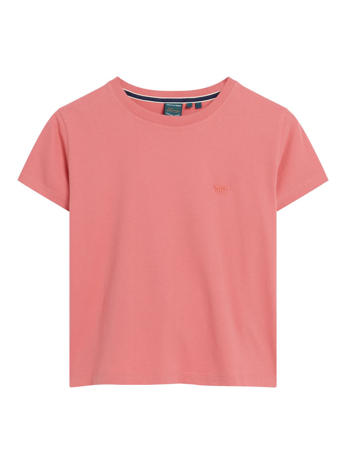 Superdry Essential Logo 90s T-Shirt, Camping Pink at John Lewis & Partners