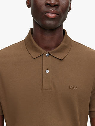 BOSS Pallas Regular Fit Polo Shirt, Open Green