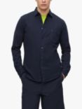BOSS Mysoft 2 Slim Fit Jersey Cotton Shirt, Dark Blue