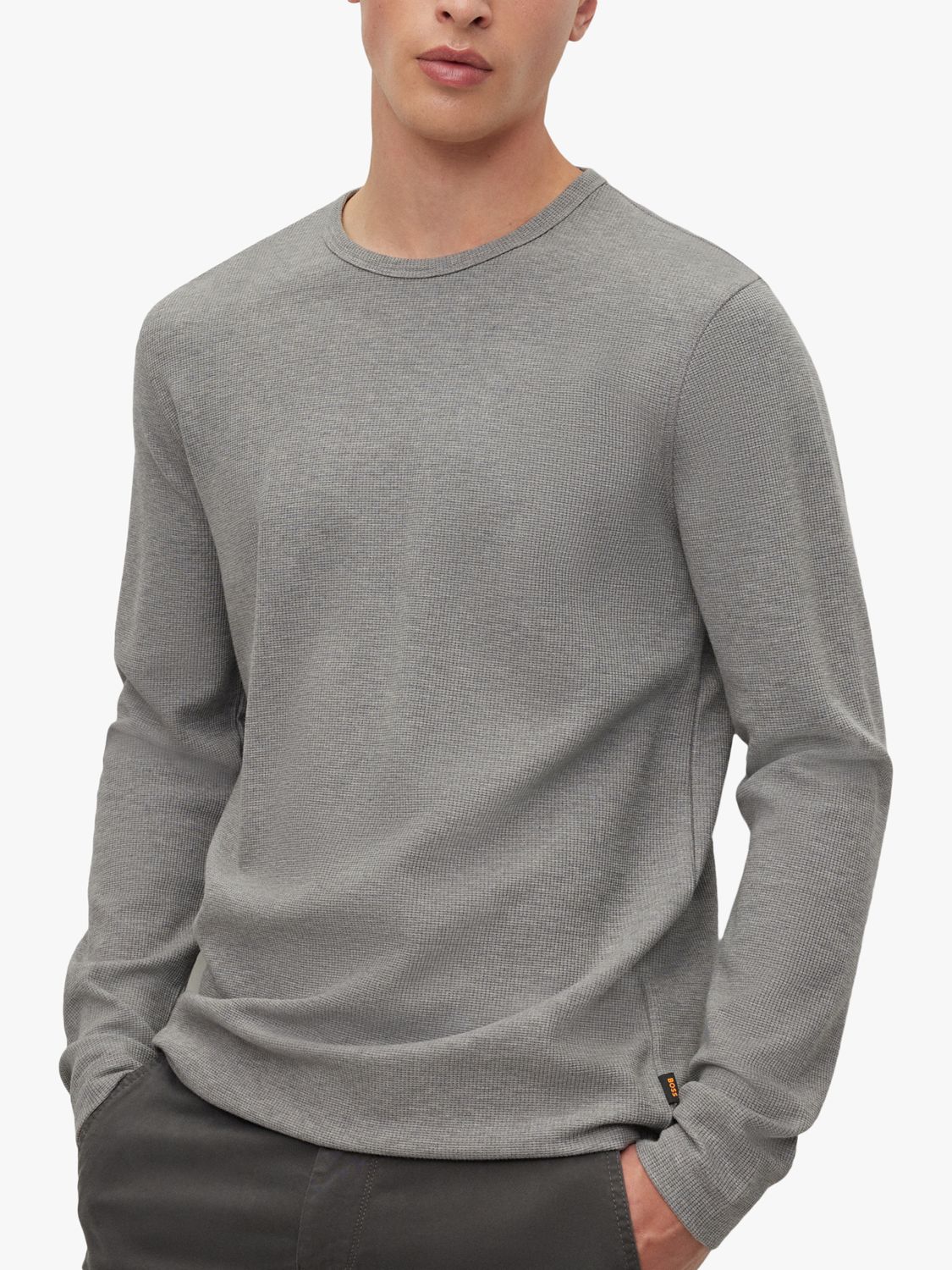 BOSS Tempesto Long Sleeve T-Shirt, Light/Pastel & John Partners Lewis at Grey