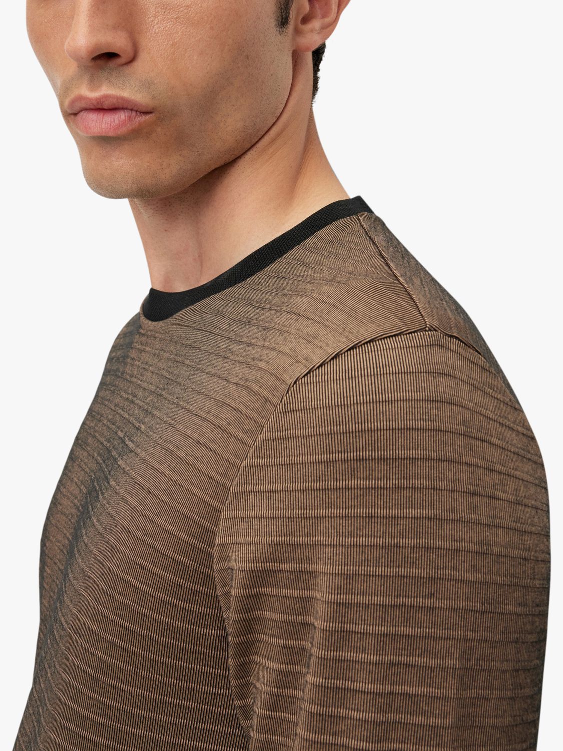 materiale Tæller insekter digital HUGO BOSS Talley Long Sleeve T-shirt, Green/Black at John Lewis & Partners