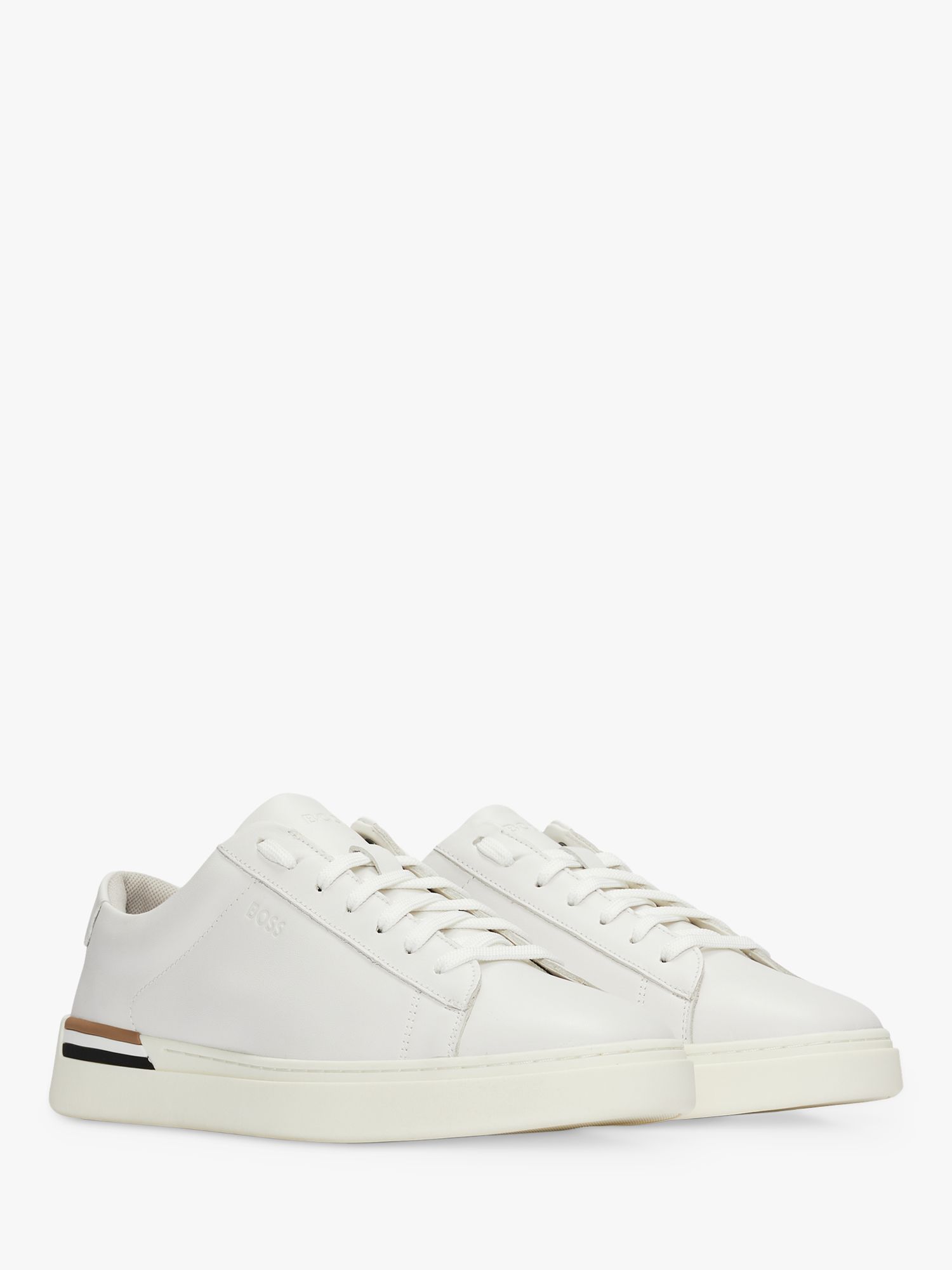 BOSS Clint Lace Up Trainers, White, 12