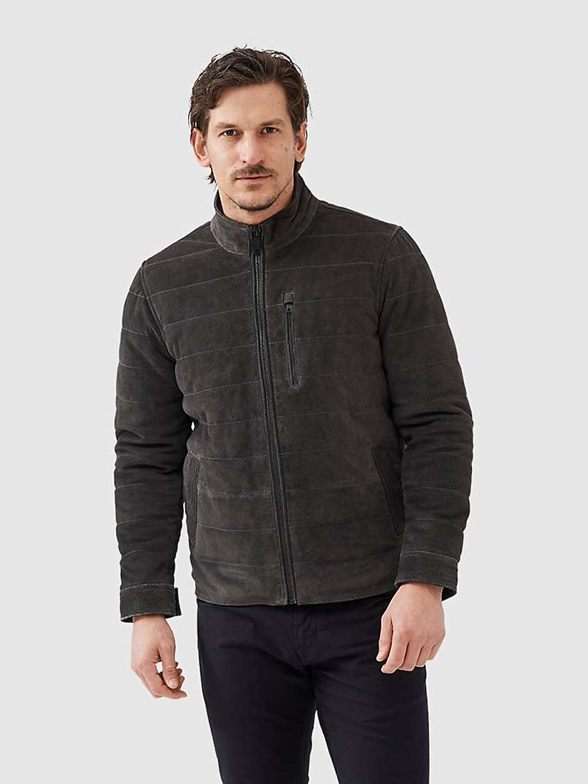 Buy Rodd & Gunn Chalford Leather Jacket, Grey Online at johnlewis.com