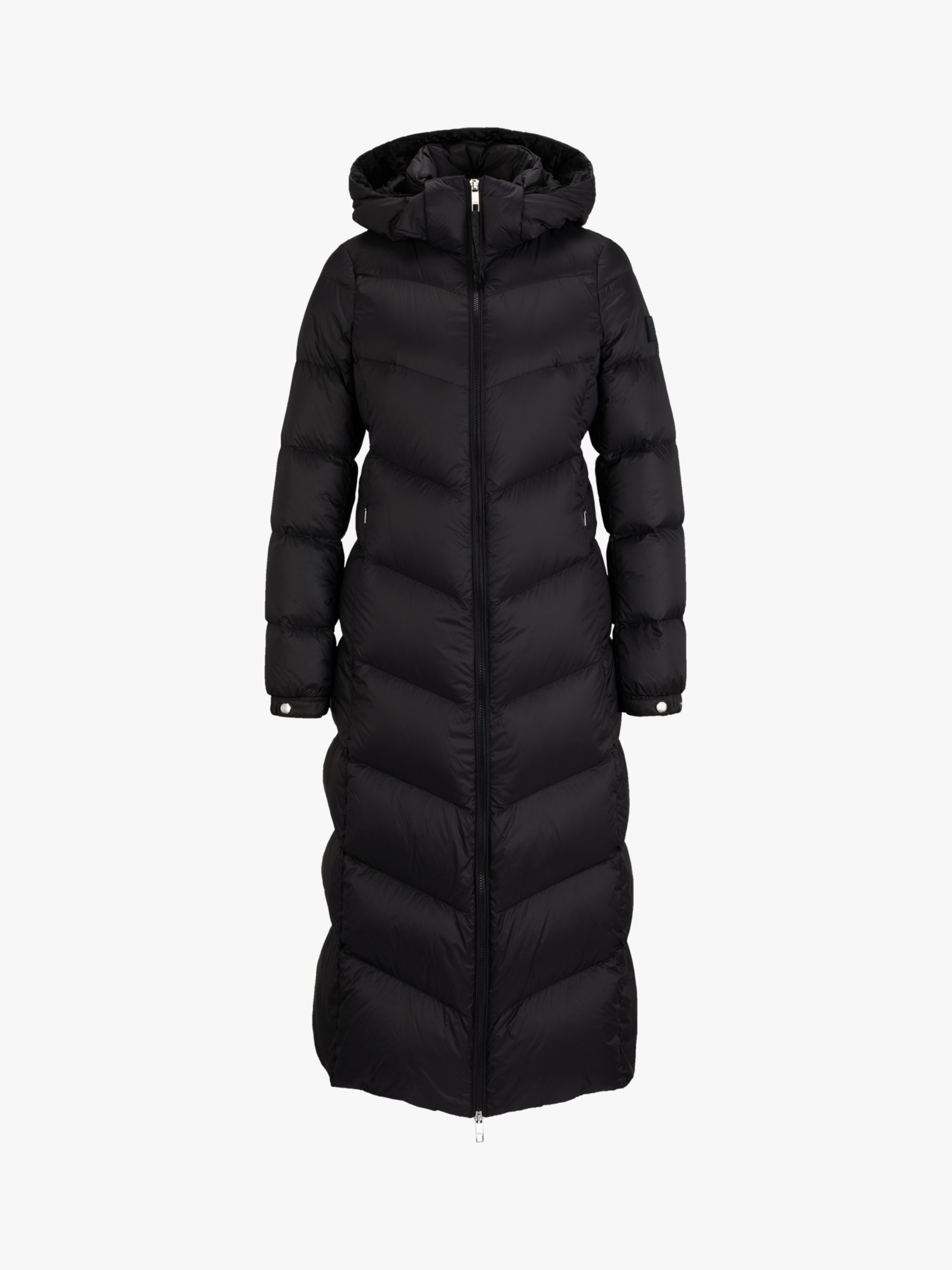 BOSS Pamaxi2 Quilted Longline Coat, Black