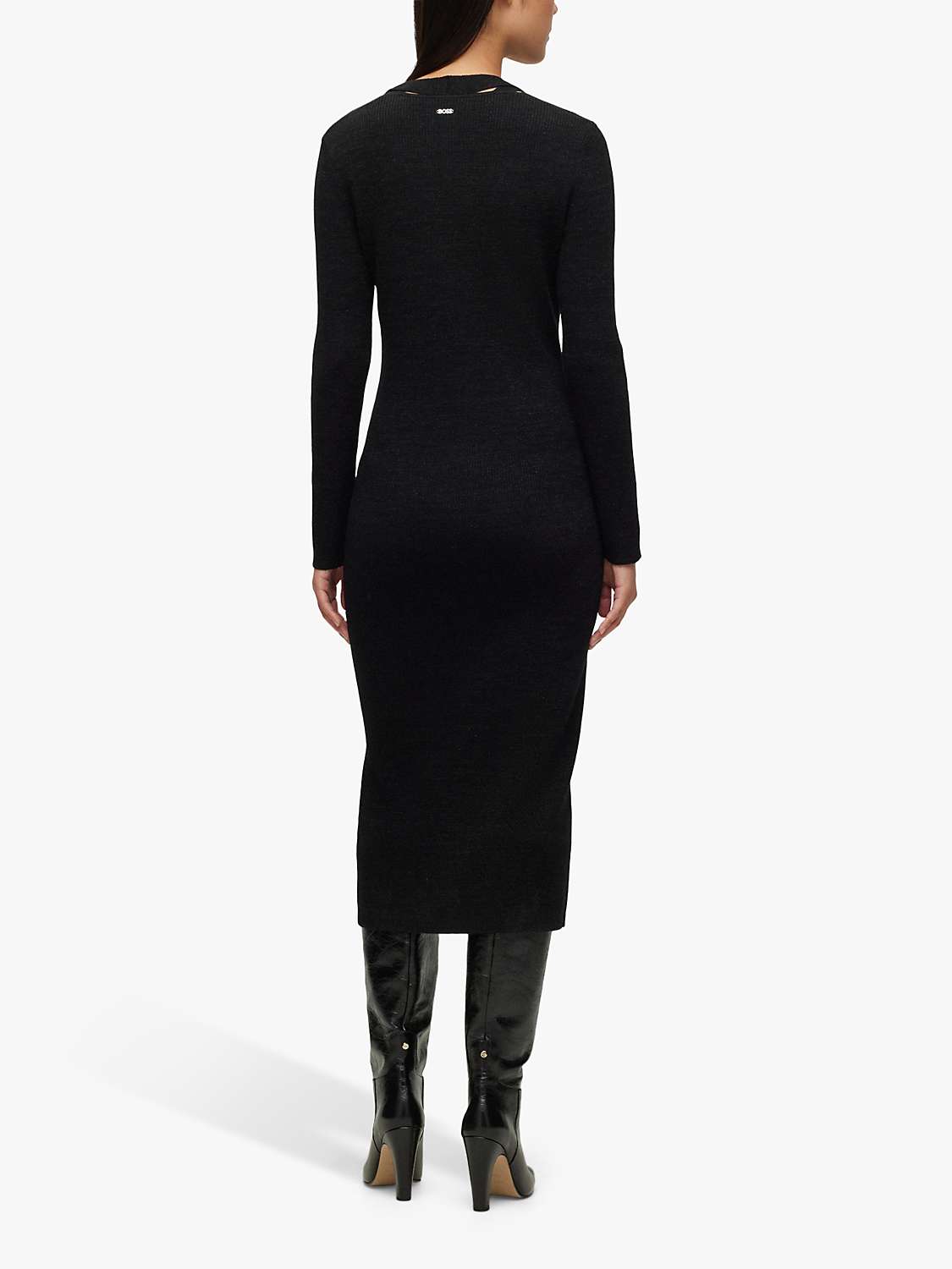 Buy BOSS Facene Rib Knit Bodycon Midi Dress Online at johnlewis.com