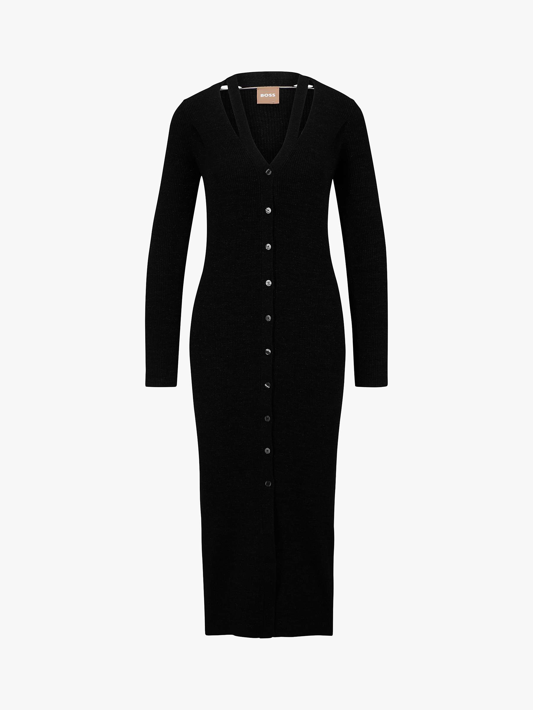 Buy BOSS Facene Rib Knit Bodycon Midi Dress Online at johnlewis.com