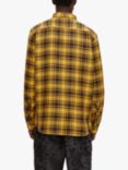 HUGO Ermann Check Long Sleeve Shirt, Yellow/Black