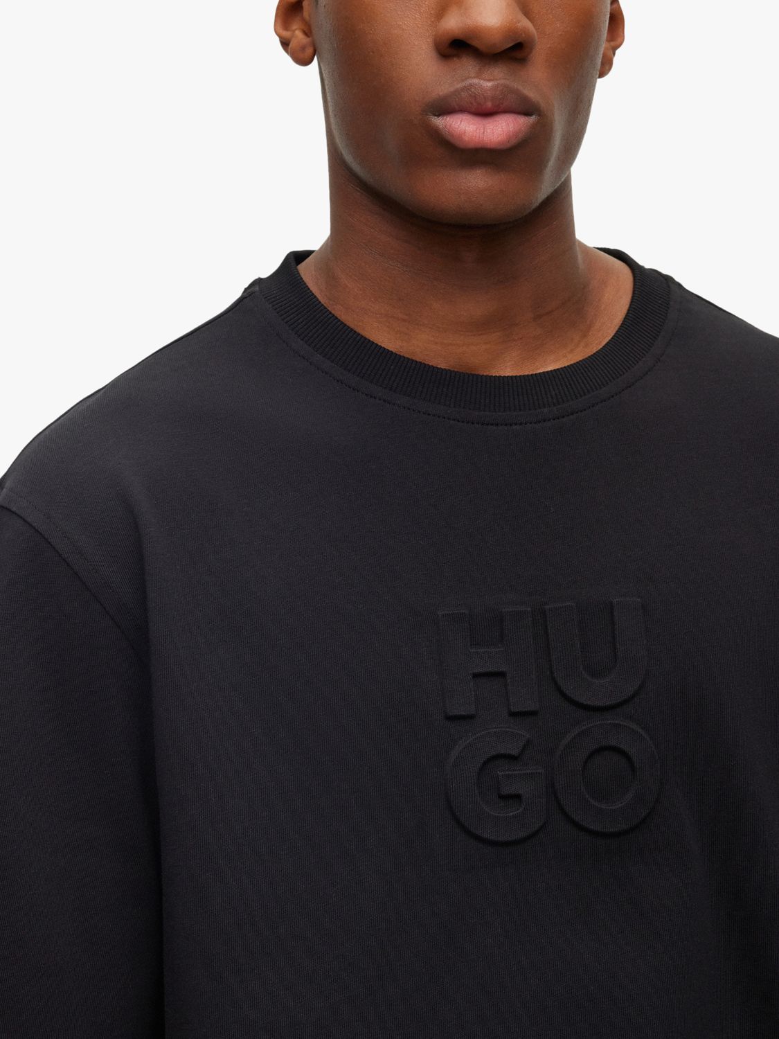 HUGO Dleek T-Shirt, Black at John Lewis & Partners