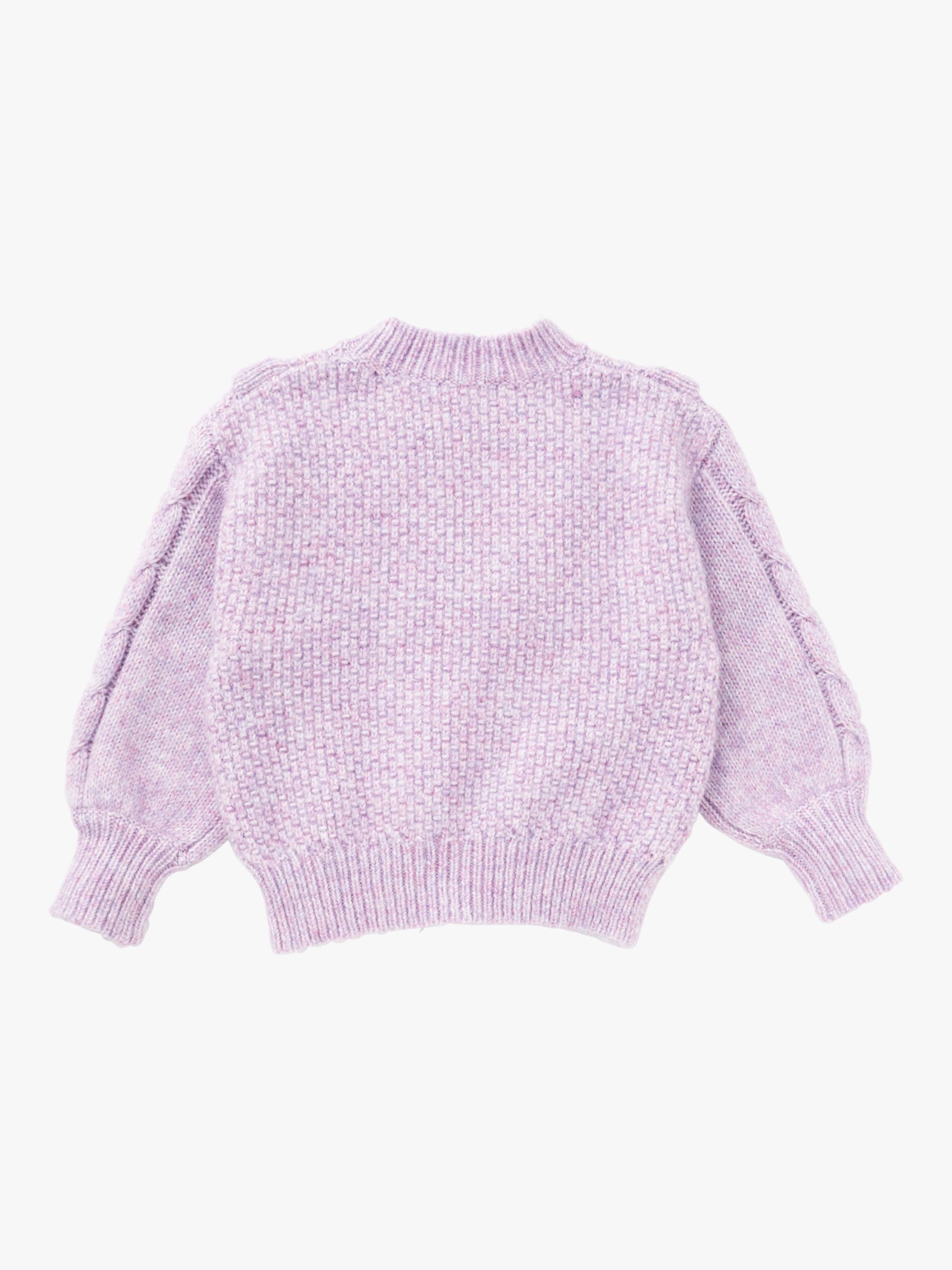 Angel & Rocket Kids' Marnie Scalloped Frill Fluffy Jumper, Lilac