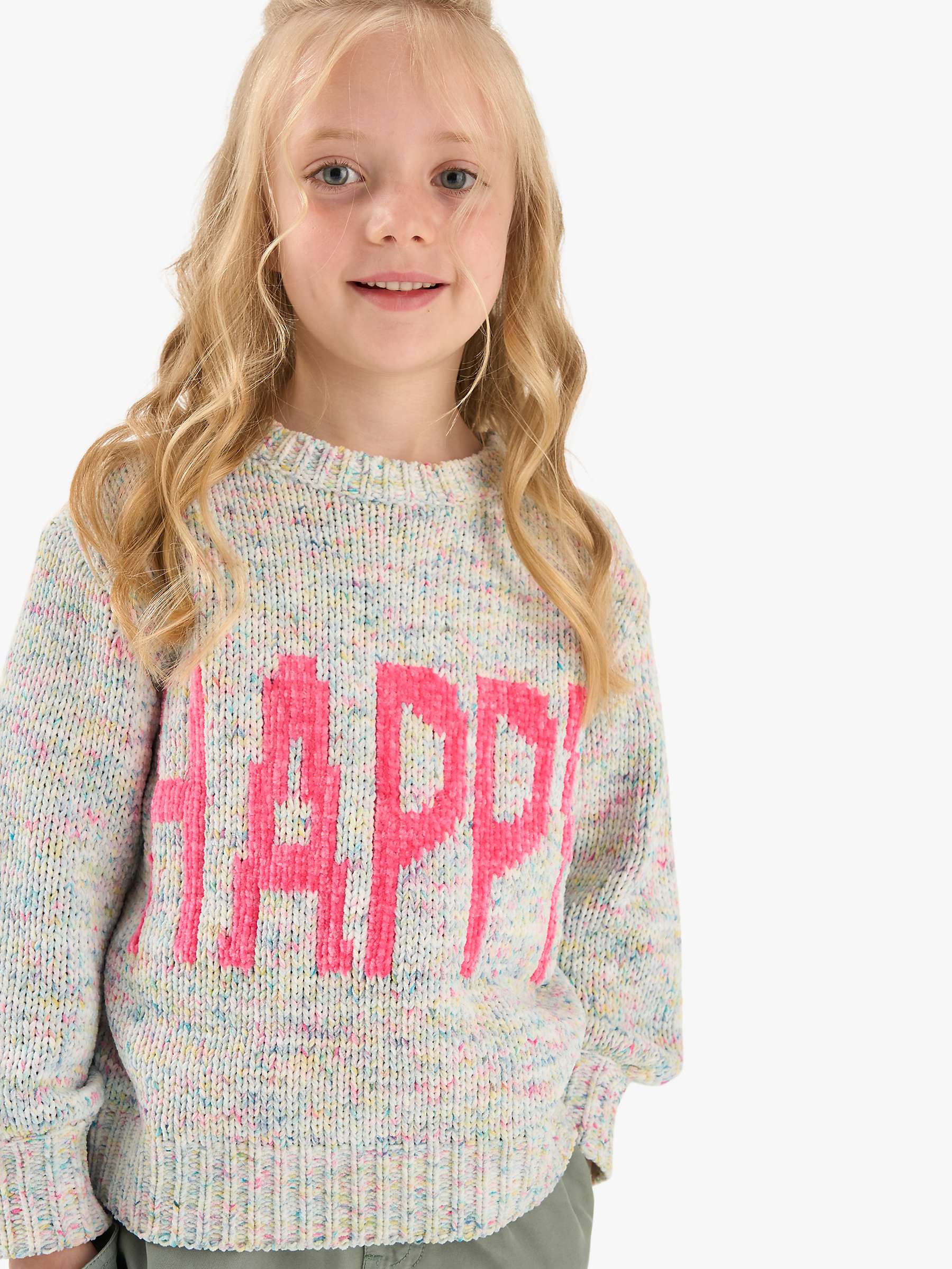 Buy Angel & Rocket Kids' Annette Happy Jumper, Pink/Multi Online at johnlewis.com
