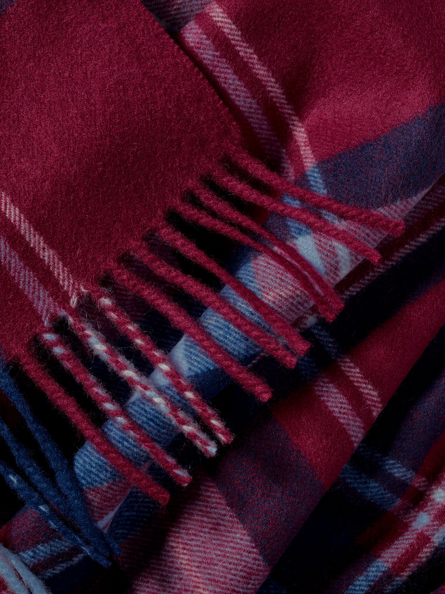Buy Charles Tyrwhitt Check Cashmere Scarf, Red/Multi Online at johnlewis.com