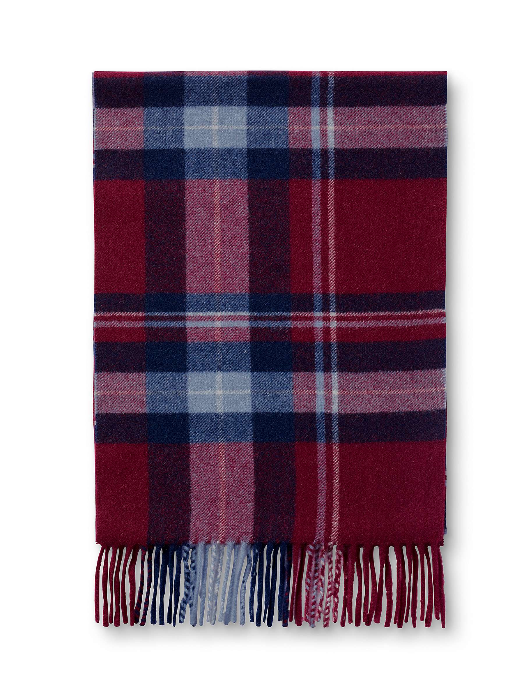 Charles Tyrwhitt Check Cashmere Scarf, Red/Multi at John Lewis & Partners