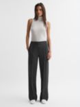 Reiss Iria Straight Leg Trousers, Grey Melange