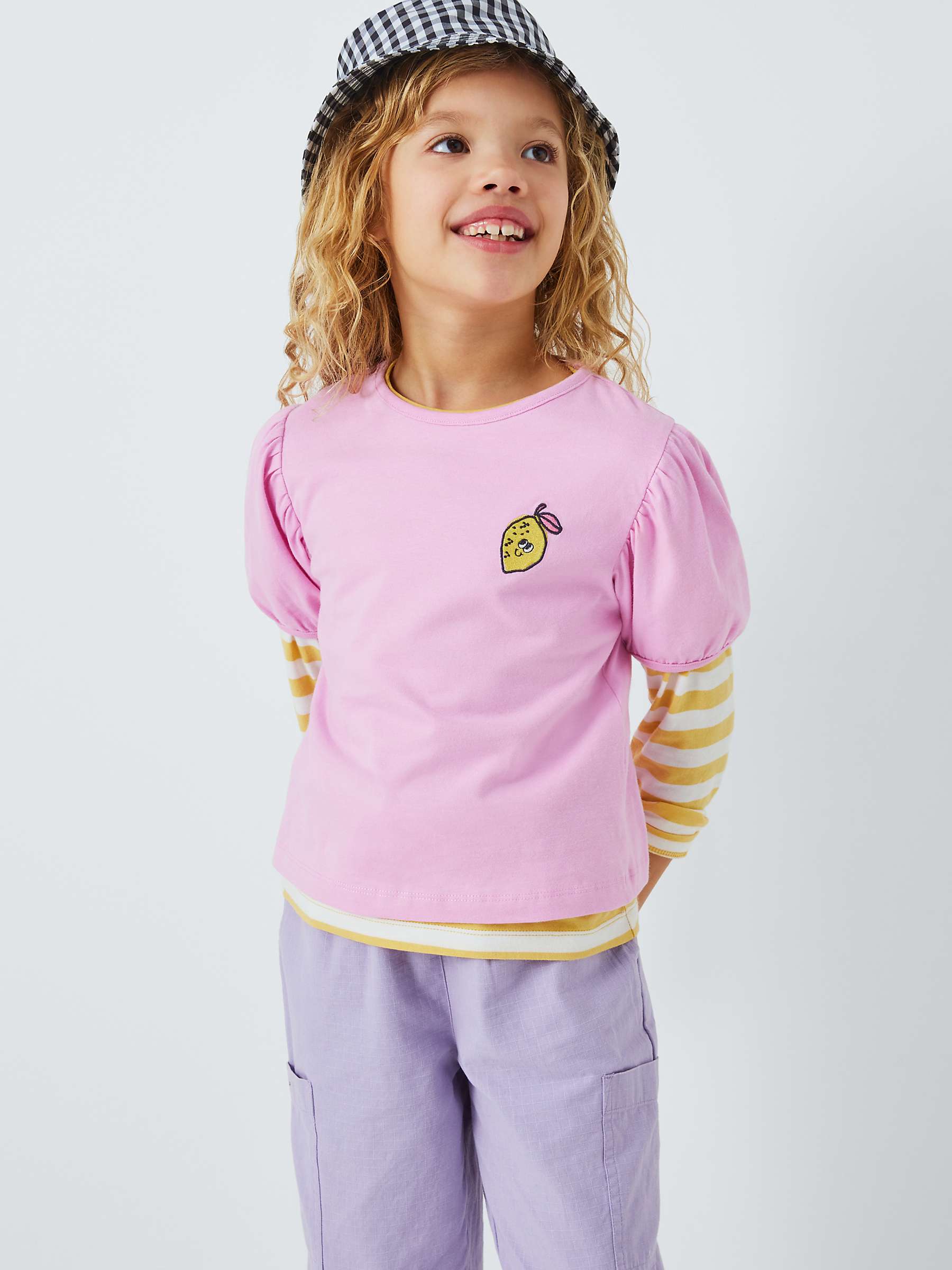 Buy John Lewis ANYDAY Kids' Lemon T-Shirt, Pastel Lavendar Online at johnlewis.com