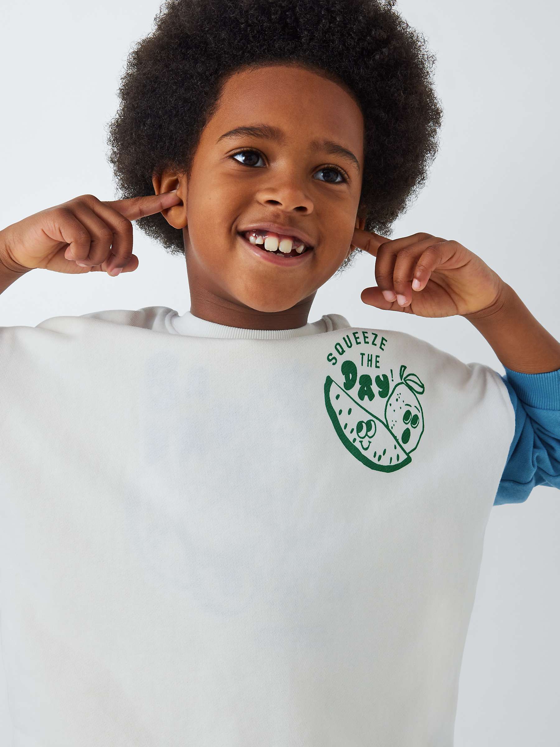 Buy John Lewis ANYDAY Kids' Squeeze The Day Oversized Sweatshirt, Multi Online at johnlewis.com