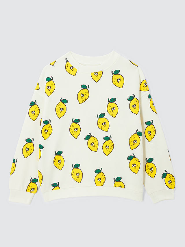 John Lewis ANYDAY Kids' Lemon Sweatshirt, Gardenia
