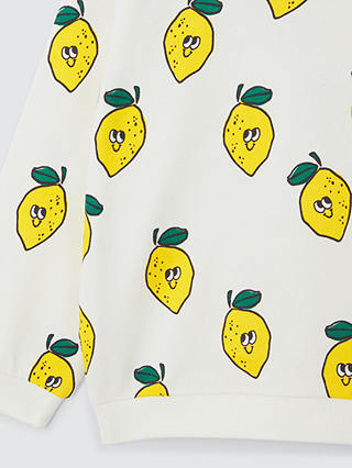 John Lewis ANYDAY Kids' Lemon Sweatshirt, Gardenia