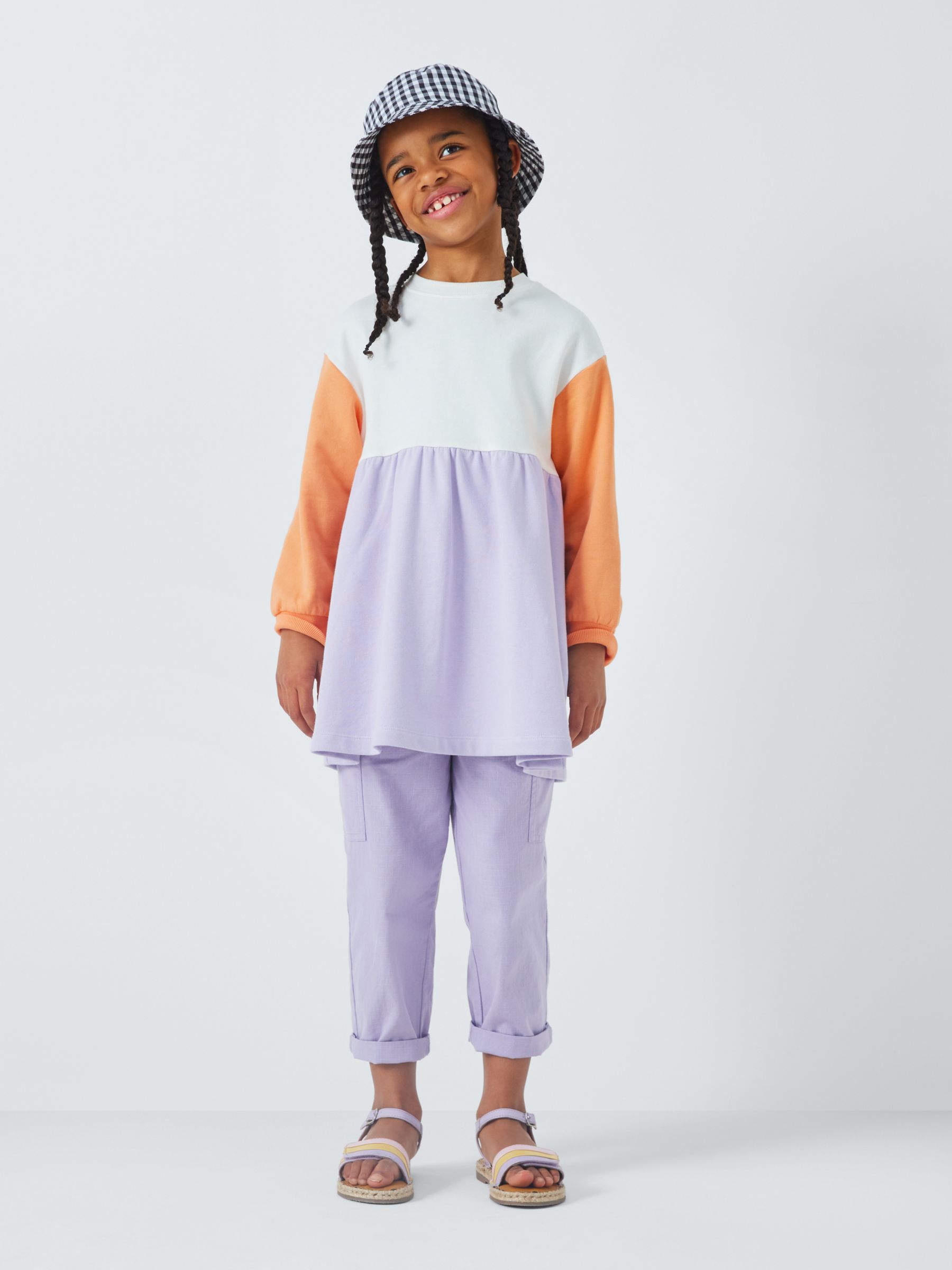 John Lewis ANYDAY Kids' Colour Block Jumper Dress, Multi, 7 years