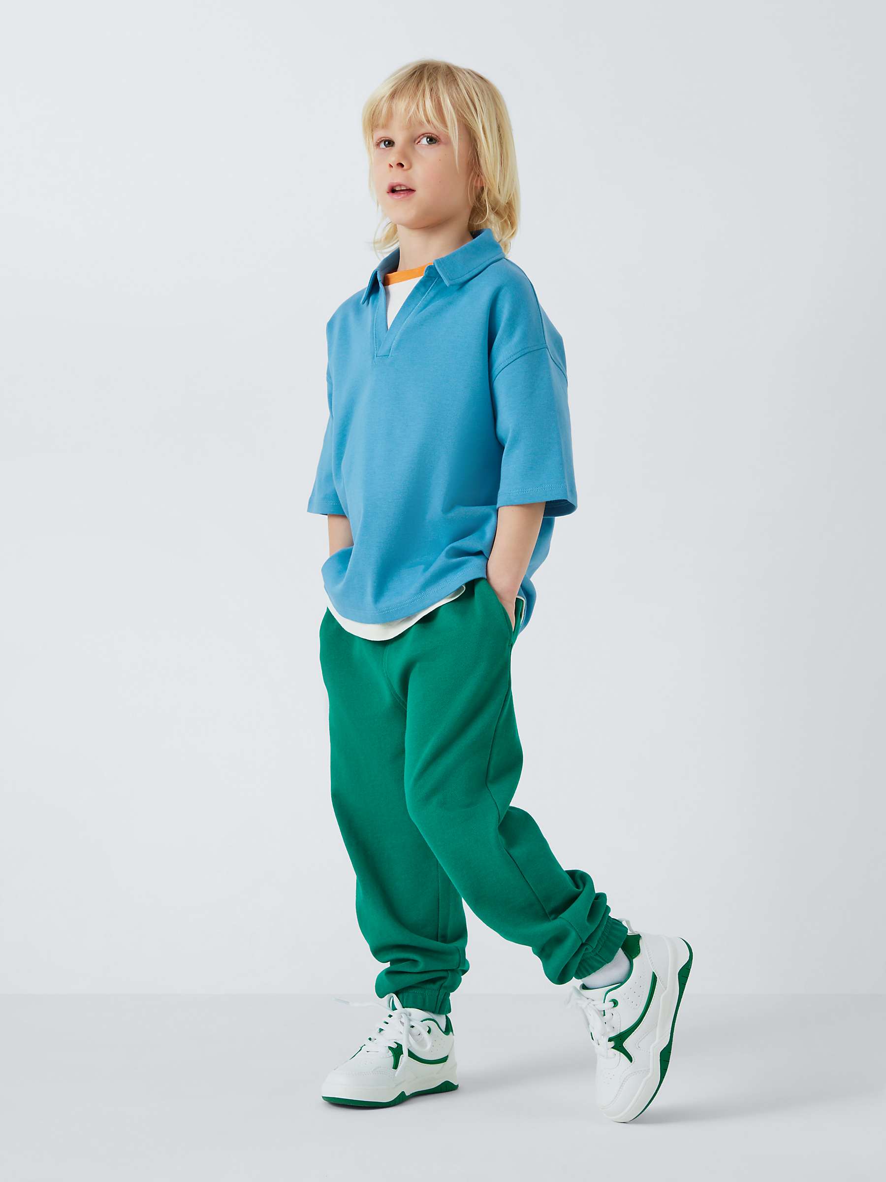 Buy John Lewis ANYDAY Kids' V Neck Polo Shirt, Niagara Online at johnlewis.com