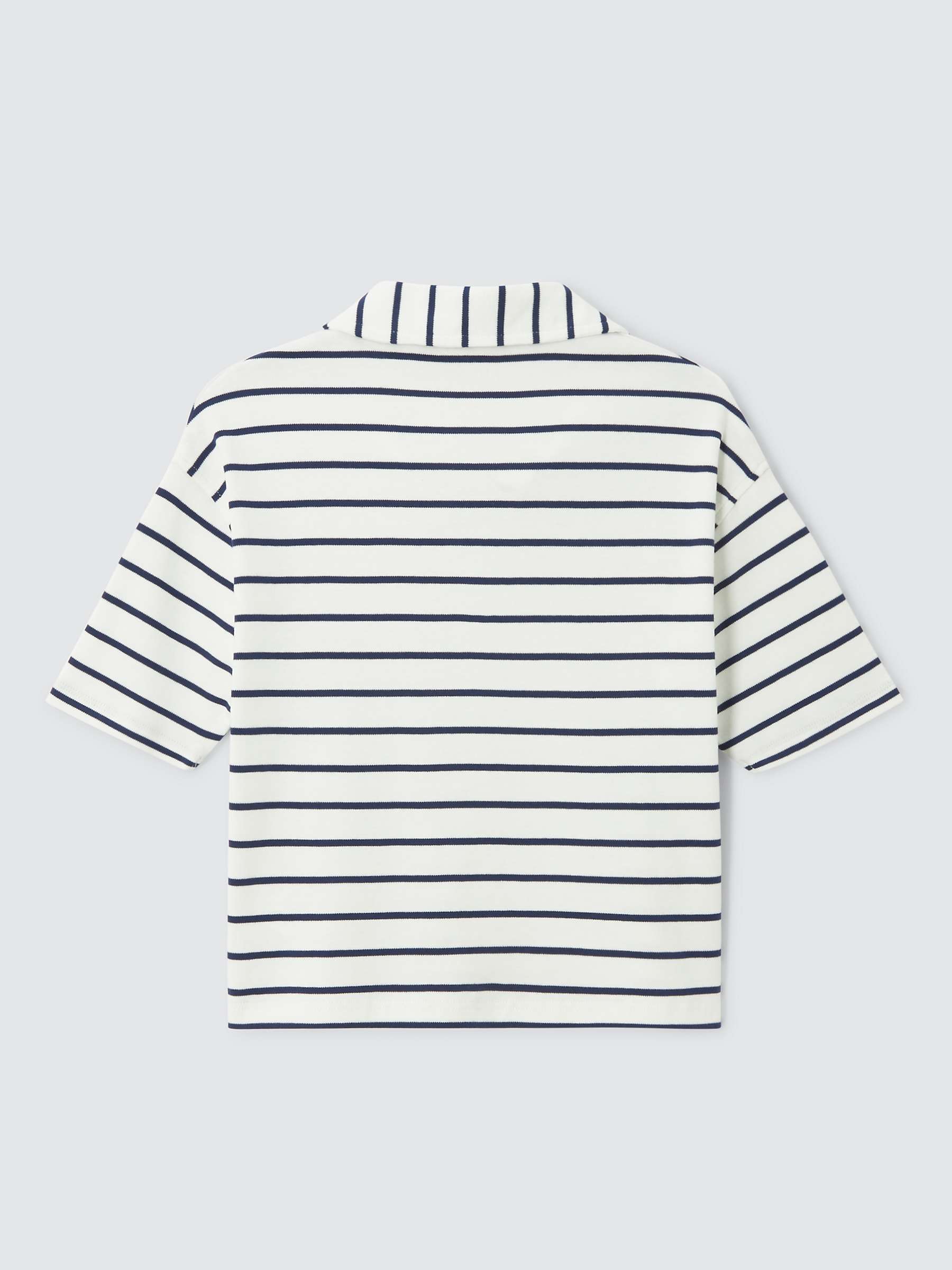 Buy John Lewis ANYDAY Kids' Stripe V Neck Top, Medieval Blue Online at johnlewis.com