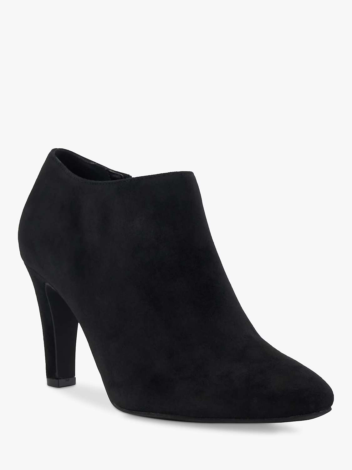 Buy Dune Opinion High Heel Suede Shoe Boots, Black Online at johnlewis.com