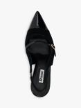 Dune Carisma Suede/Patent Mix Slingback Court Shoes, Black