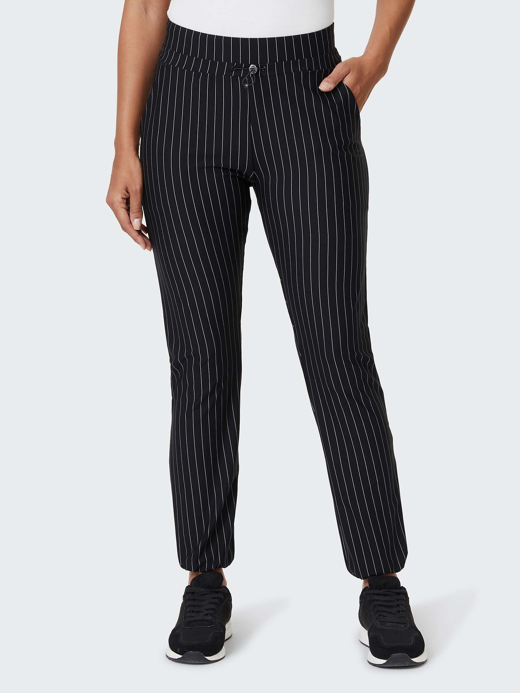 Buy Venice Beach Millie Pinstripe Sports Trousers, Black Online at johnlewis.com