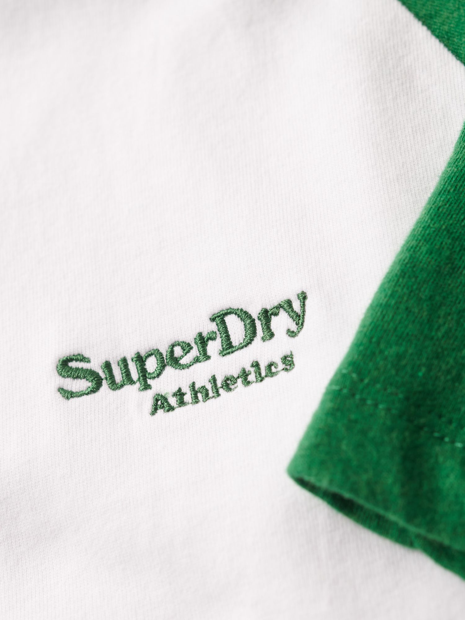 Superdry Organic Cotton Essential Logo Baseball T-Shirt, Optic/Field ...
