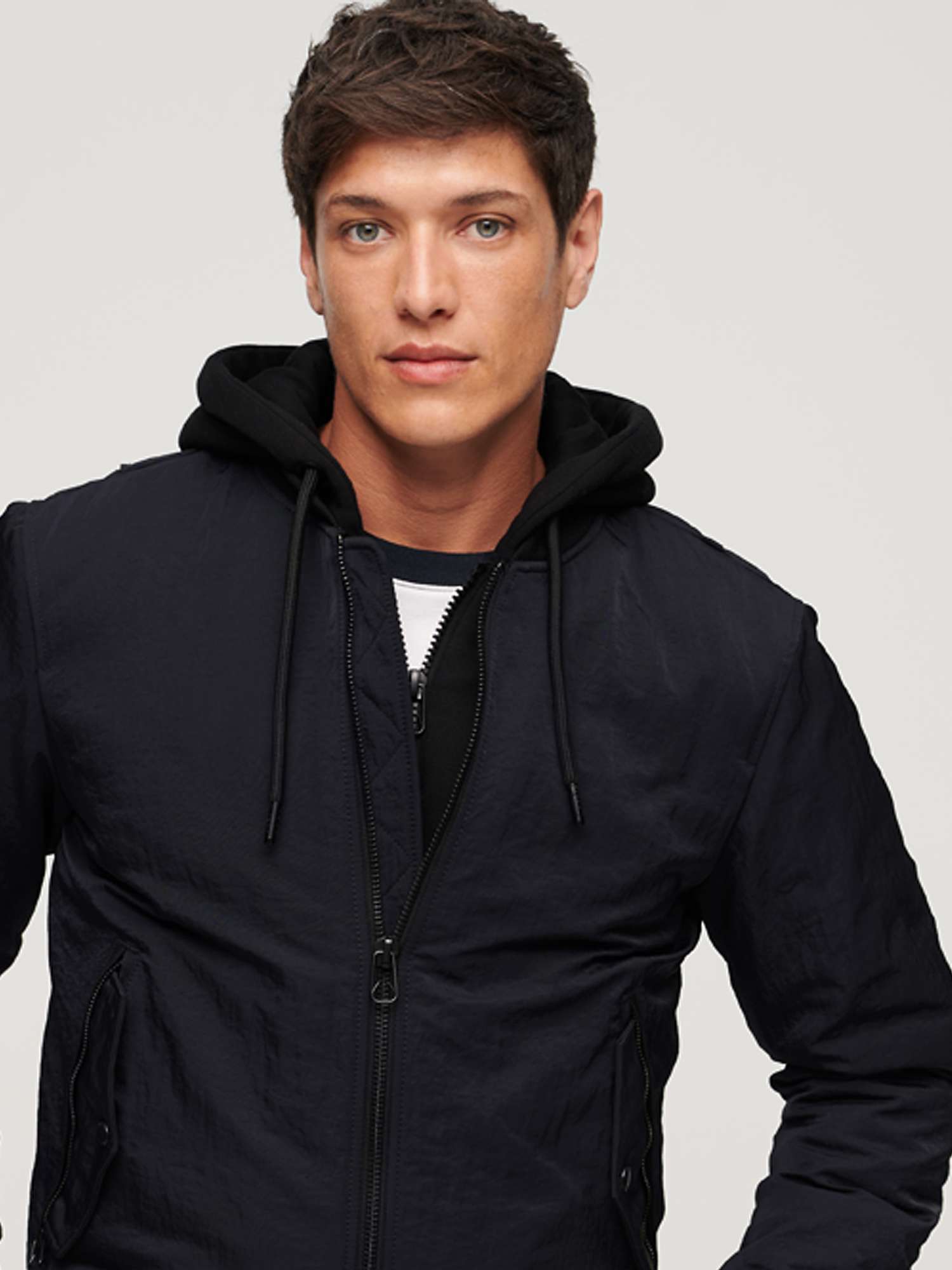 Buy Superdry Military Hooded MA1 Bomber Jacket Online at johnlewis.com