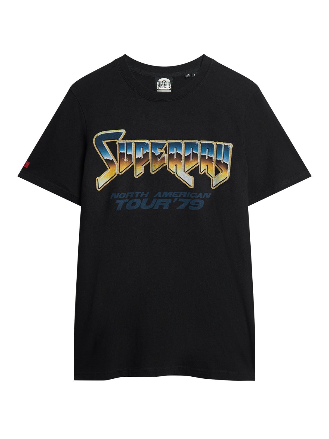 Superdry 70s Rock Graphic Band T-Shirt, Black at John Lewis & Partners