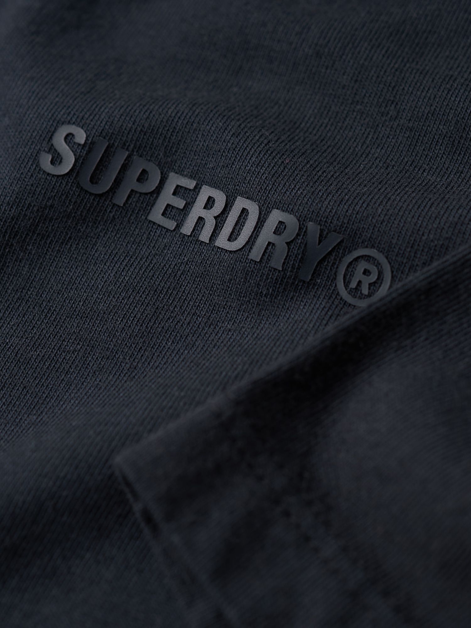 Superdry Overdyed Logo Loose T-Shirt, Eclipse Navy at John Lewis & Partners