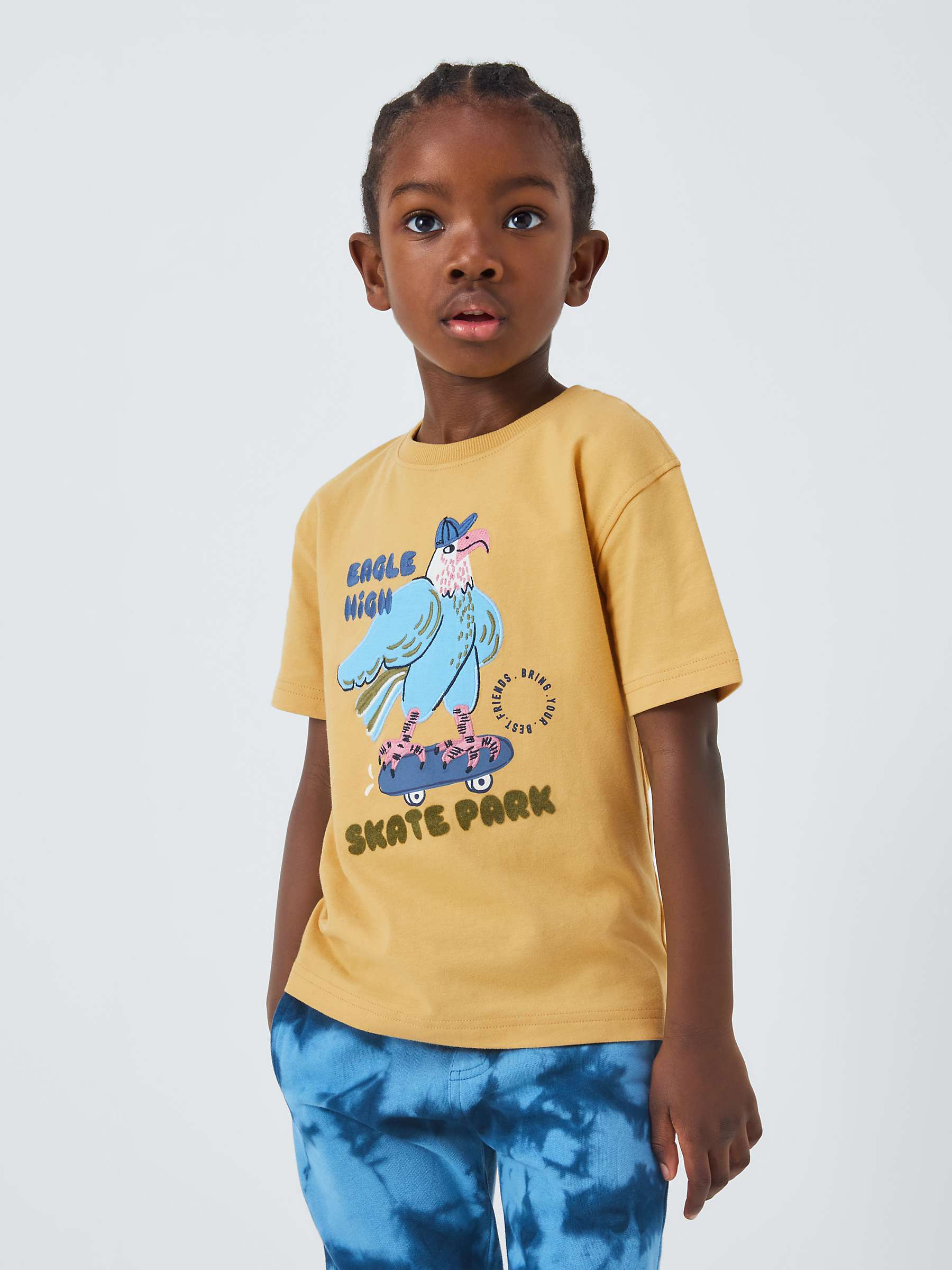 Buy John Lewis Kids' Eagle Skate Park T-Shirt, Yellow Online at johnlewis.com