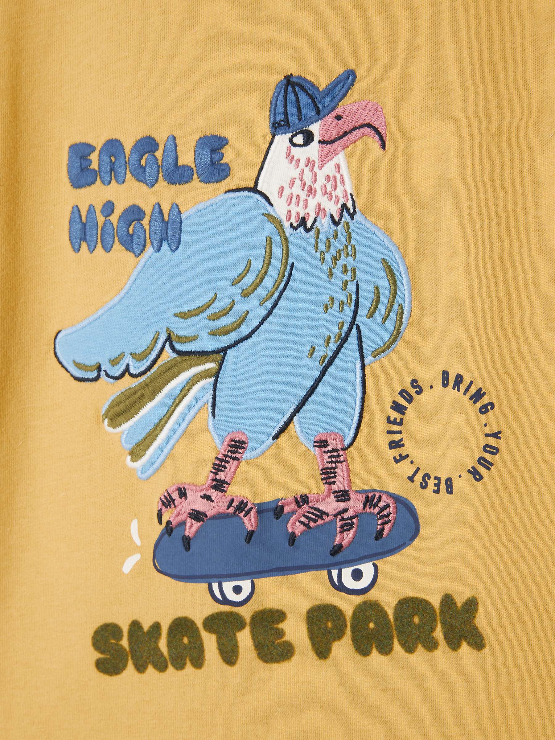 Buy John Lewis Kids' Eagle Skate Park T-Shirt, Yellow Online at johnlewis.com