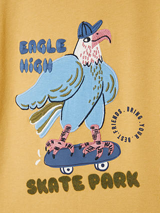 John Lewis Kids' Eagle Skate Park T-Shirt, Yellow