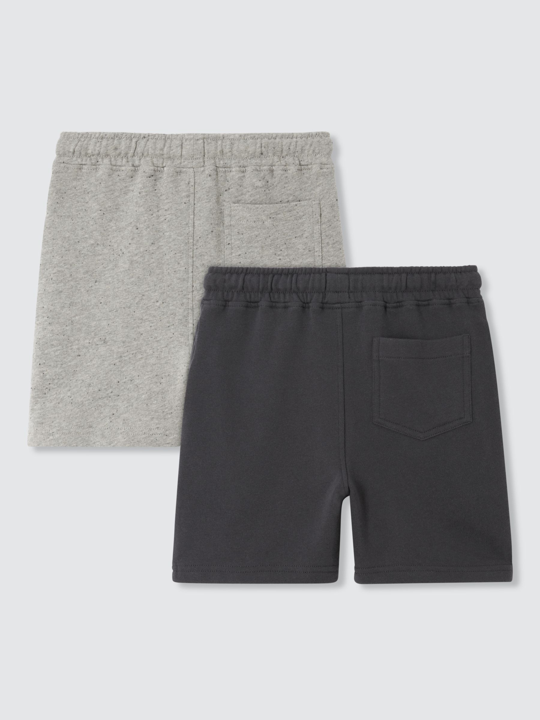 John Lewis Kids' Jersey Shorts, Pack of 2, Charcoal/Grey, 10 years