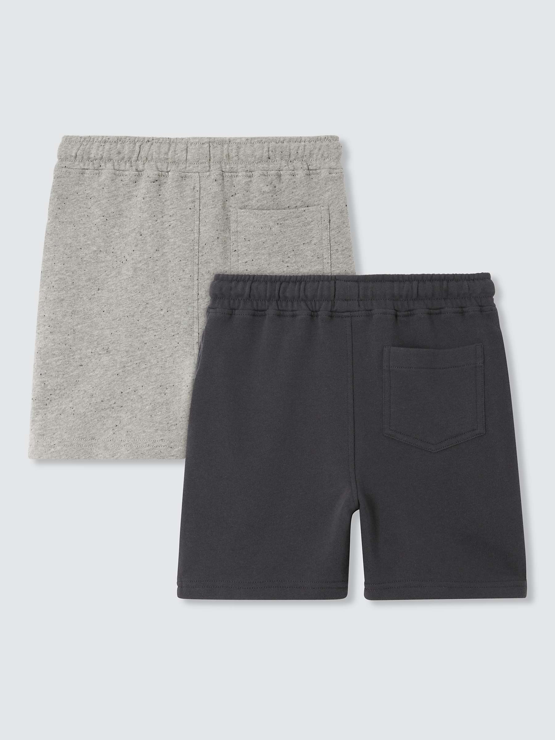 Buy John Lewis Kids' Jersey Shorts, Pack of 2, Charcoal/Grey Online at johnlewis.com