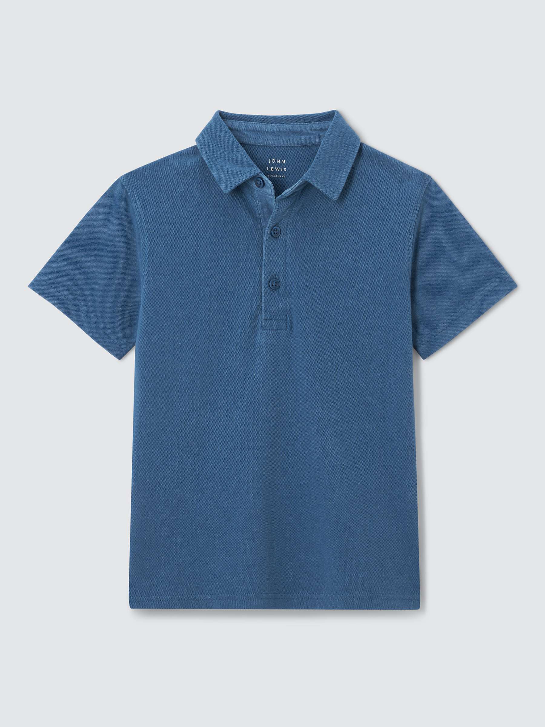 Buy John Lewis Kids' Plain Pique Cotton Short Sleeve Polo Shirt Online at johnlewis.com