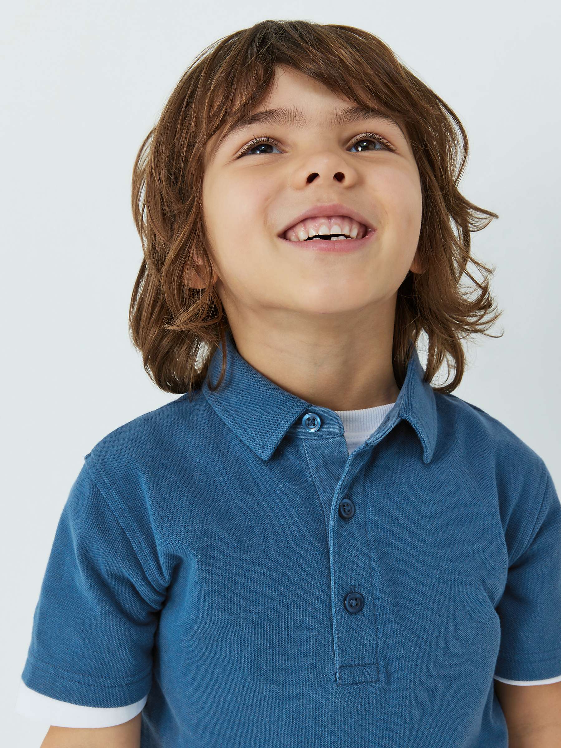 Buy John Lewis Kids' Plain Pique Cotton Short Sleeve Polo Shirt Online at johnlewis.com