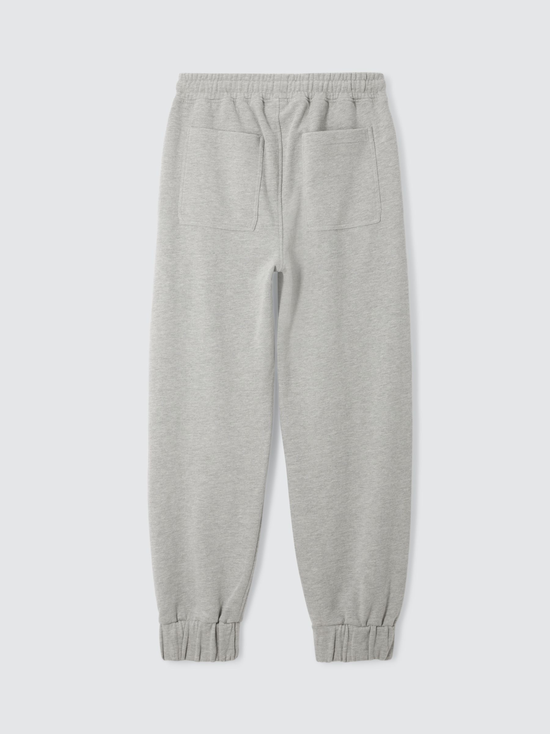 John Lewis Kids' Plain Tapered Joggers, Grey at John Lewis & Partners