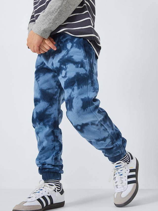 John Lewis Kids' Tie Dye Joggers, Blue