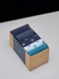 Charles Tyrwhitt Semi Plain Socks Gift Box, Pack of 5, Multi